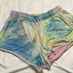 Tie dye shorts (purchases tie dyed will not fade)